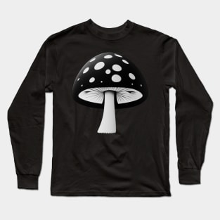 Black and White Spotted Mushroom Long Sleeve T-Shirt